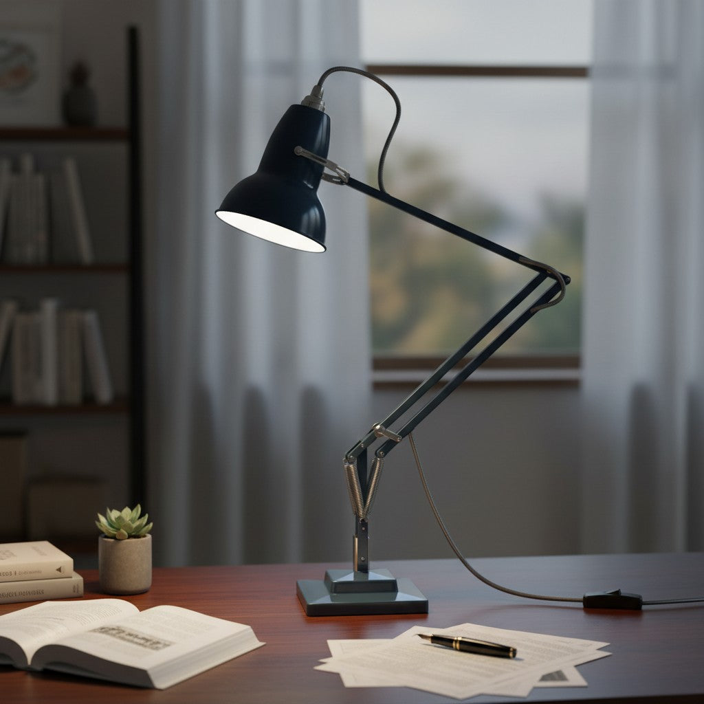 Lampe de bureau vintage Modryx réglable – Lumière de travail industrielle pour bureaux à domicile