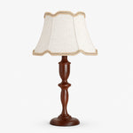 Load image into Gallery viewer, Vintage Fabric Table Lamp with Scalloped Shade