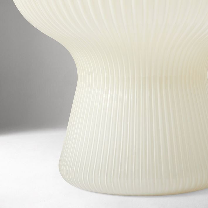 Lámpara de mesa Novarise de vidrio acanalado: iluminación decorativa de vidrio texturizado