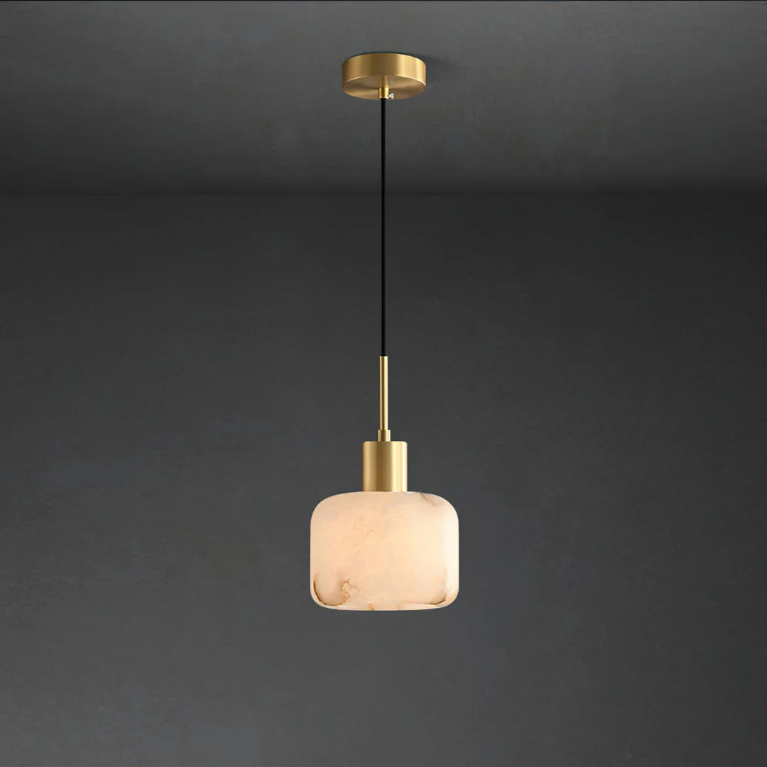 Velia Eichel Alabaster Minimalistische Pendelleuchte