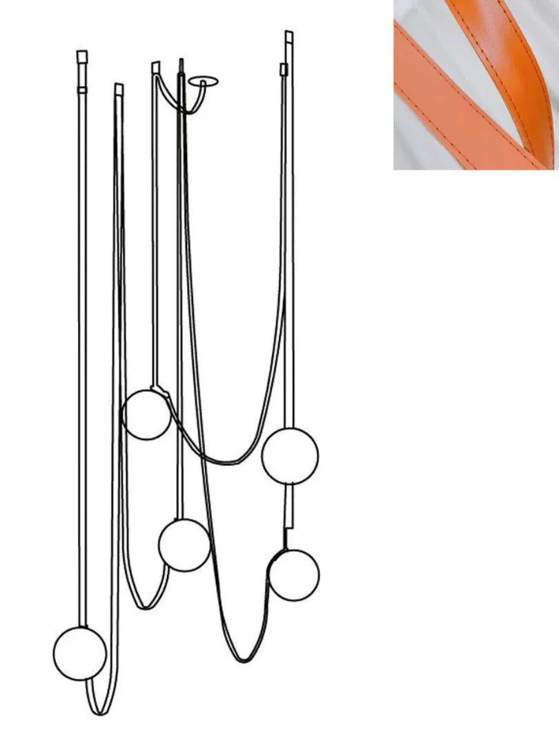 Suspension modulaire au design sculptural en forme de ceinture