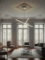 Load image into Gallery viewer, Voro Led Rod Chandelier - Linear Sputnik Modern Minimalist Lighting
