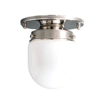 Cargar imagen en el visor de la Galería, Opalume Glass Flush Mount Ceiling and Wall Light - Art Deco Small Globe Fixture
