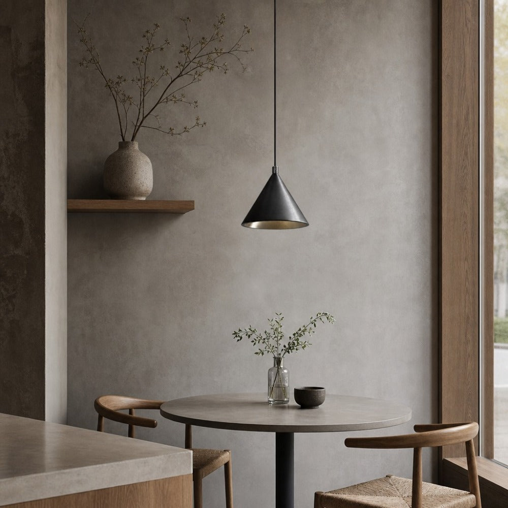 Veridia Minimalist Adjustable Pendant Light - Aluminum Hanging Lamp for Bedroom and Bedside