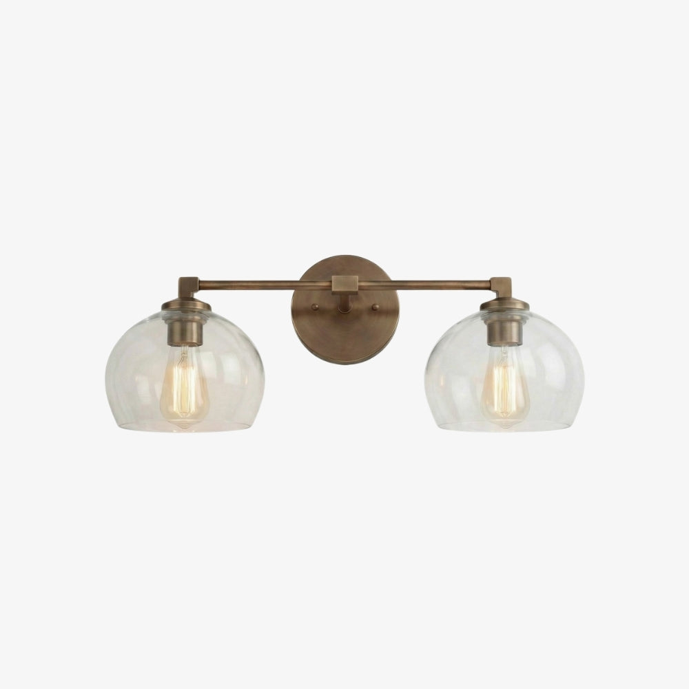 Auruca Globe Wall Light Bellflower Inspired Shape - Minimalist Metal Glass Sconce for Living Room