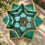 Bild in Gallery-Viewer laden, Vintage Geometric Stained Glass Pendant Lamp