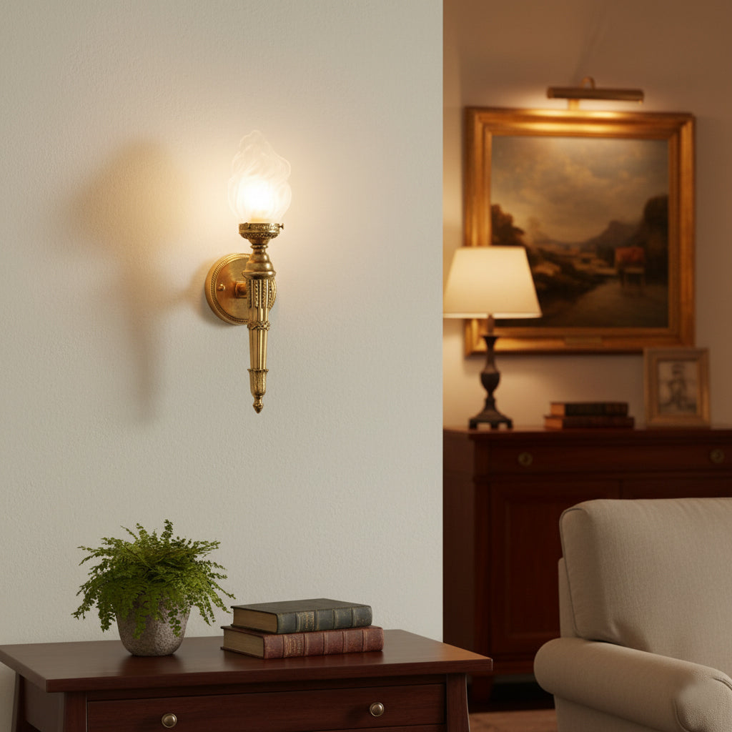 Moderne Alabaster-Wandlampe – Französische elegante Wandleuchte für Schlafzimmer, Wohnzimmer, Flur