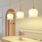 Load image into Gallery viewer, Brass Resin Petal Plug-In Pendant