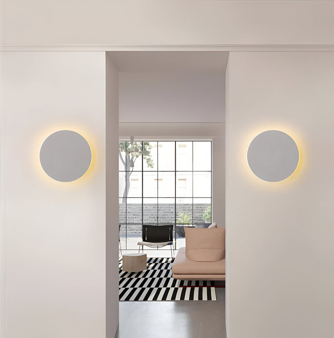 Moderne nordische runde Aluminium Minimalistische LED-Wandleuchte