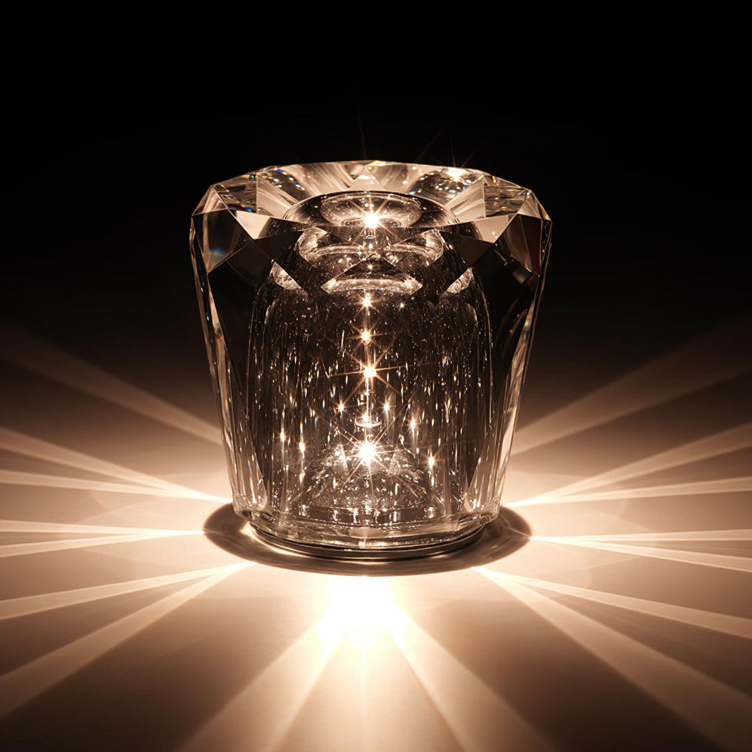 Lampe de table en cristal diamant (batterie intégrée)