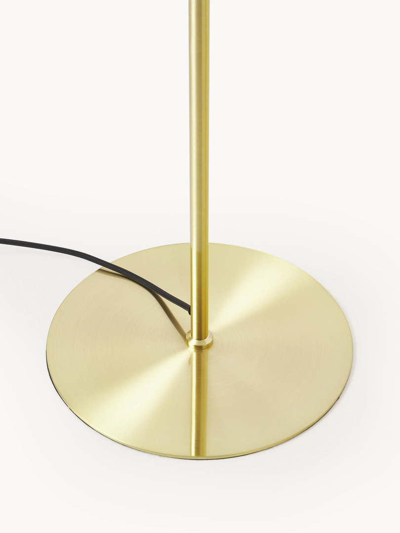 Lampadaire lumineux Coloria Orb Opal – Lampadaire minimaliste moderne en verre et métal pour salon