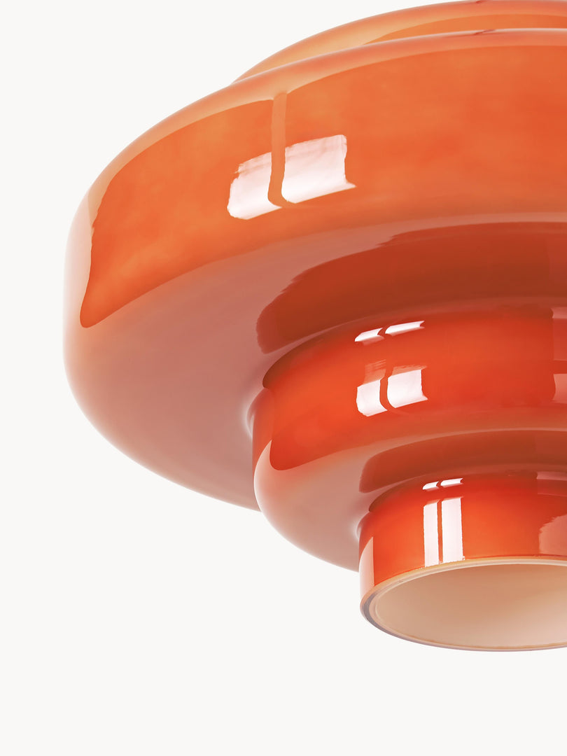 Koloro Modern Art-Inspired Curved Glass Pendant Fixture - Transitional Style Lighting for Living Spaces