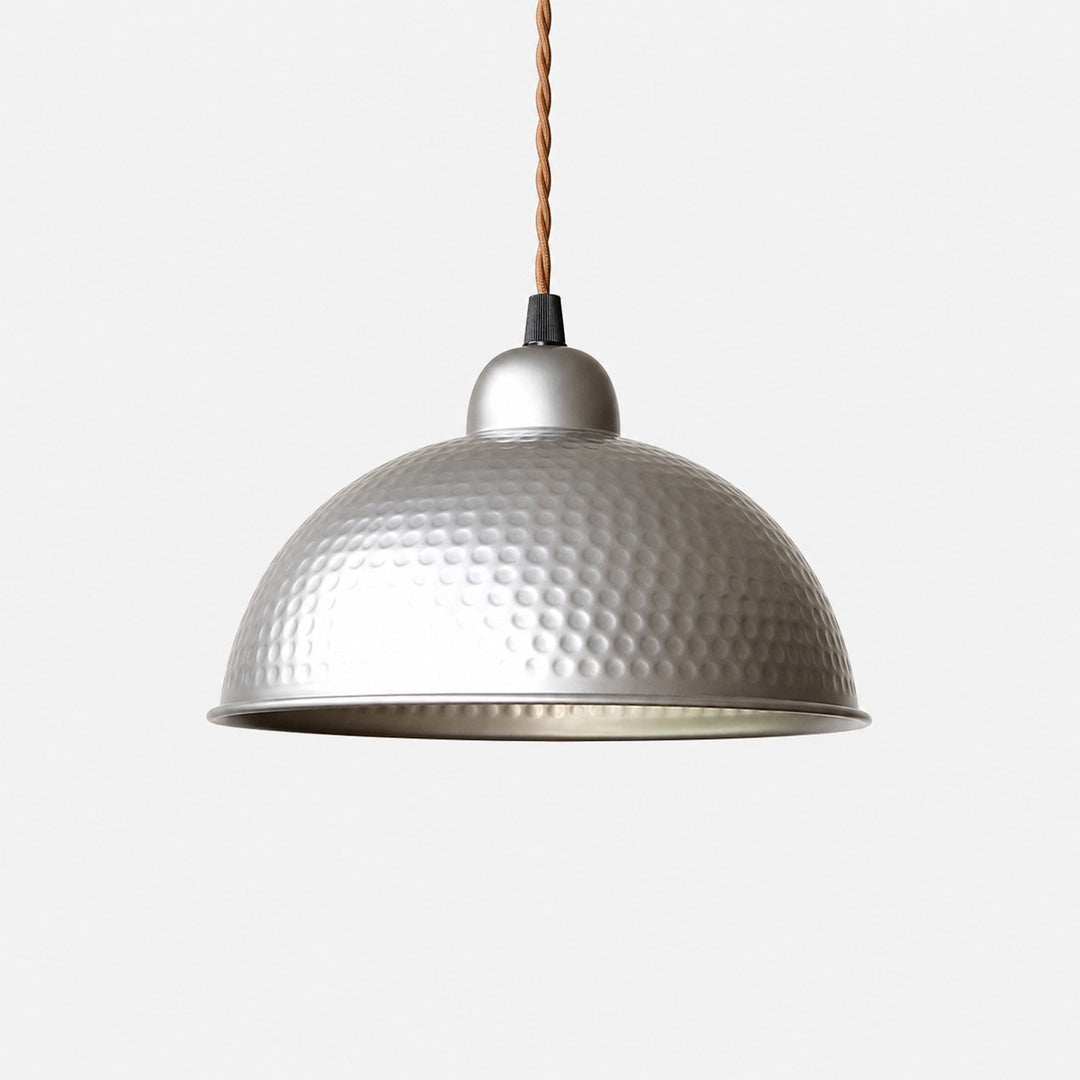 Hammered Dome Shade silver pendant light