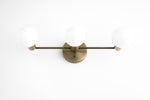 Charger l&#39;image dans la visionneuse de galerie, Glorica Glass Mid Century Modern Vanity Light - 3 Light Wall Fixture
