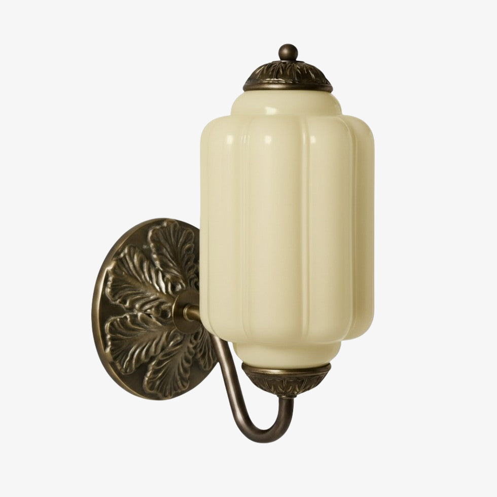 Eloise Vintage Wandleuchte aus gewelltem Milchglas – Moderne Akzentbeleuchtung für Badezimmer und Schlafzimmer