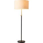 Load image into Gallery viewer, Mavora Adjustable Floor Lamp - Modern Telescoping Light with Linen Shade for Reading
