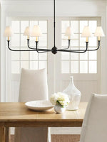 Load image into Gallery viewer, Sleek Chandelier Featuring Layered Linear Silhouette
