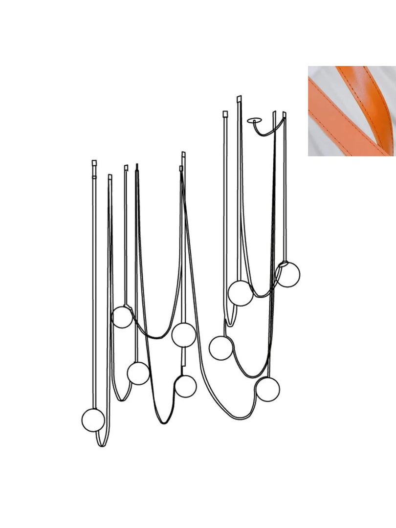 Suspension modulaire au design sculptural en forme de ceinture