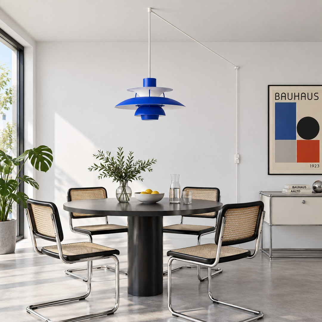 Modern Multilayer Colorful Plug‑in Swag Pendant Light - Metal Hanging Lamp