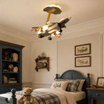 Bild in Gallery-Viewer laden, Airplane ceiling light in a warm children room scene