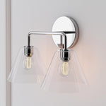 Cargar imagen en el visor de la Galería, Aplique de pared Conica Cone: iluminación moderna de vidrio de 1, 2 y 3 luces
