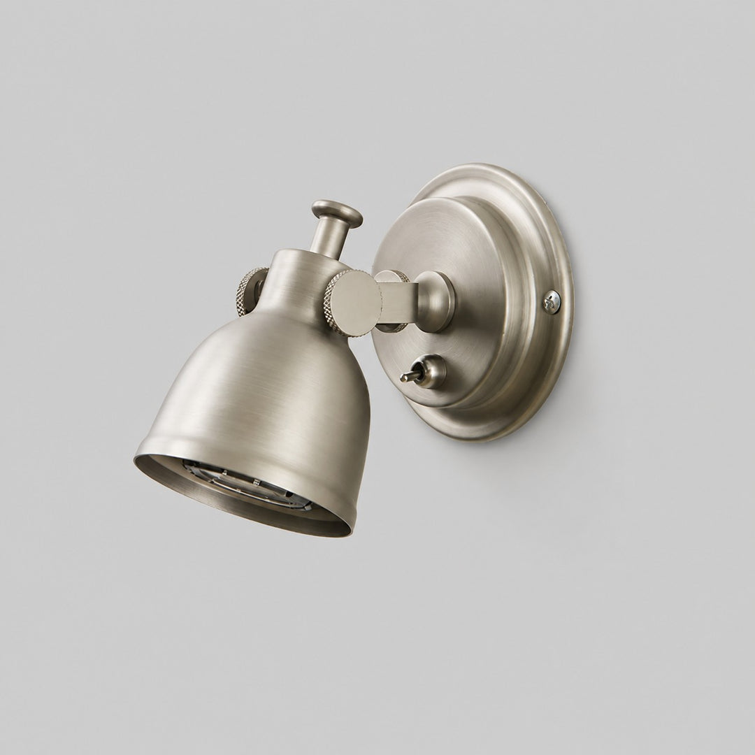 Brushed Nickel Adjustable Reading Wall Light