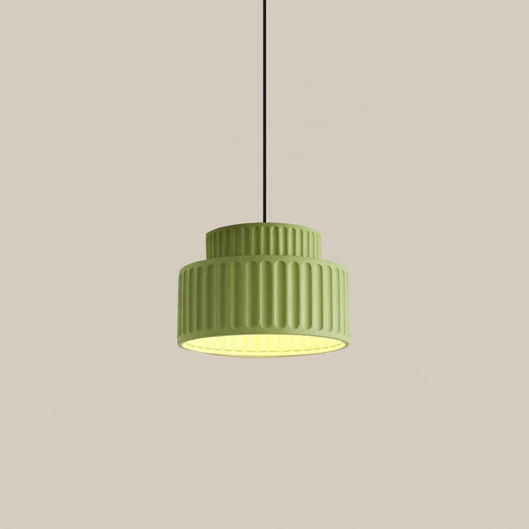 Lampe suspendue en résine de style nordique traditionnel orange câblée