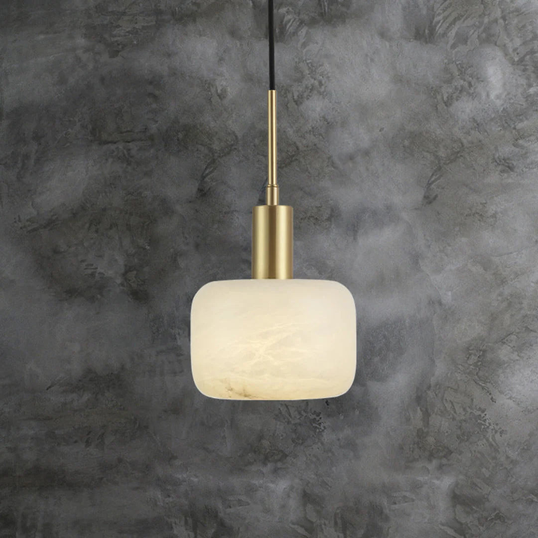 Velia Eichel Alabaster Minimalistische Pendelleuchte