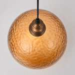 Cargar imagen en el visor de la Galería, Amber Textured Acrylic Dome Pendant Light