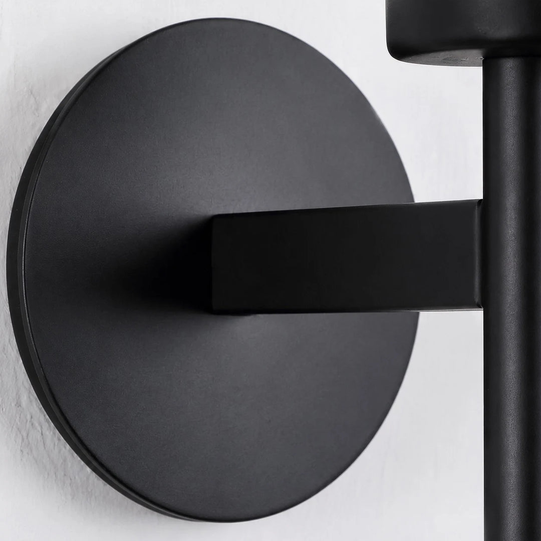 Main view of rippled glass outdoor wall sconce