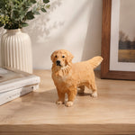 Cargar imagen en el visor de la Galería, Light wood-tone dog ornament on a desk with decor