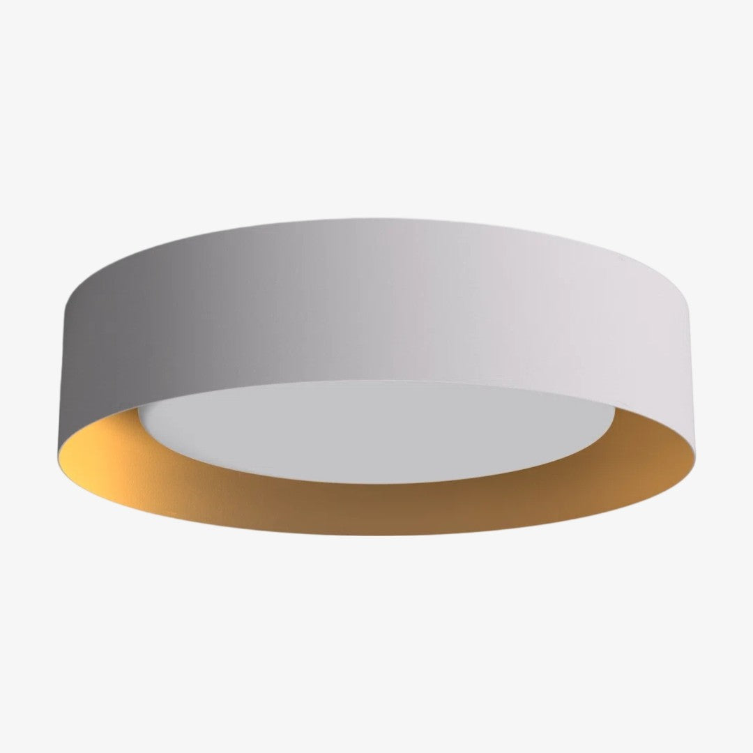 Plafonnier contemporain en métal Velcora – Luminaire élégant en forme de tambour pour chambre