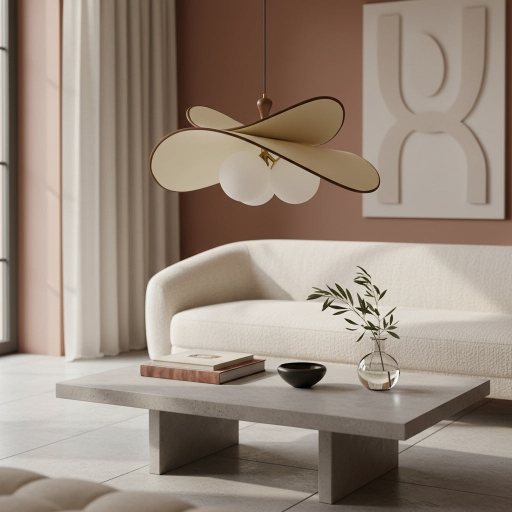 Suspension globe en verre flottant Orrise avec accents métalliques - Lumières modernes et minimalistes pour cuisine et salles à manger