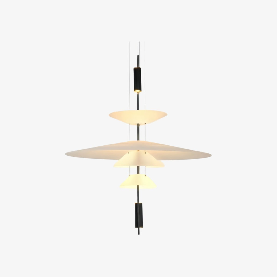 Plumeo Flamingo Mehrschichtige Hängelampe – Schlichtes Leuchtmittel für moderne Wohnzimmer N54