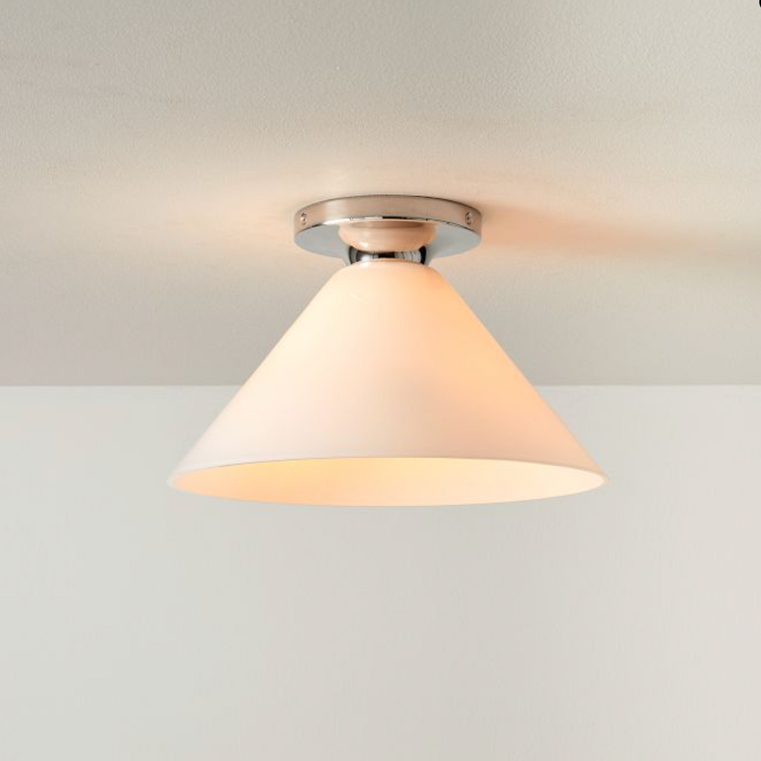 Lámpara de techo Conica Cone Flush Mount: lámpara de techo de cristal para espacios modernos