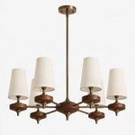 Charger l'image dans la visionneuse de galerie, 6-light Hour Rho chandelier with white velvet shades
