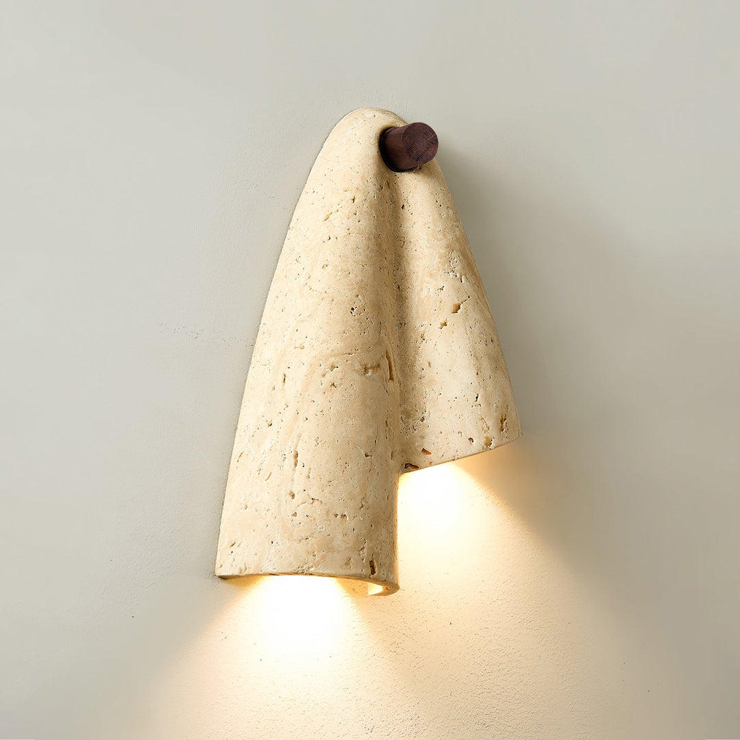 Travertin-Wandlampe – Minimalistische Stein-Wandleuchte Dekorative Beleuchtung für Wohnzimmer