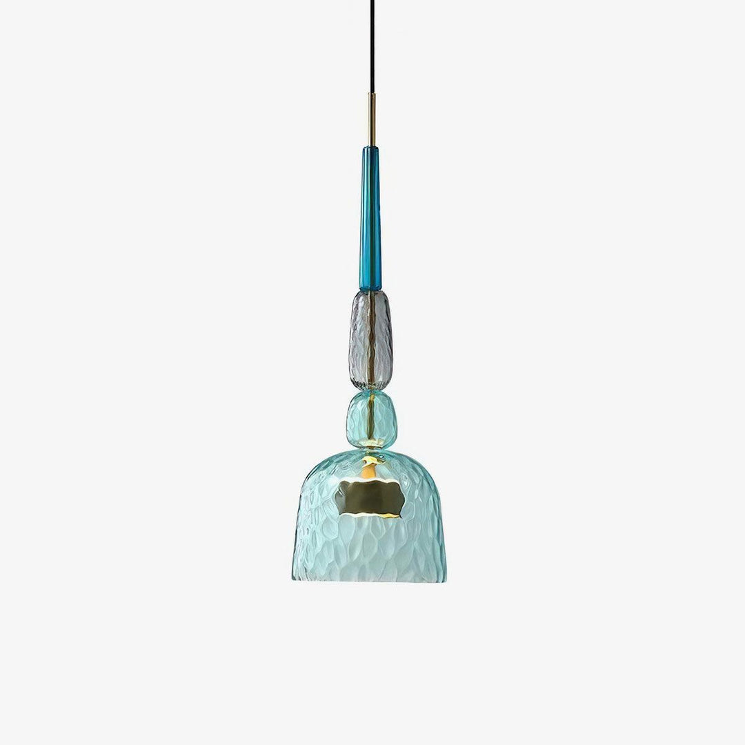 Suspension en verre soufflé à la main - Fer bonbon coloré, couleurs mélangées, pour l'intérieur