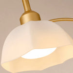 Bild in Gallery-Viewer laden, Close view of the white glass chandelier shade