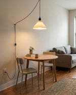 Charger l'image dans la visionneuse de galerie, Pleated Ceramic Plug-In Swag Pendant