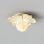 Bild in der Galerieansicht laden, Creme Blüte Blumen Deckenlampe
