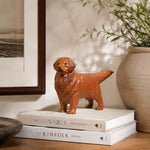 Cargar imagen en el visor de la Galería, Warm brown dog ornament styled on books