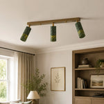Bild in Gallery-Viewer laden, Green jade brass ceiling light detail 12