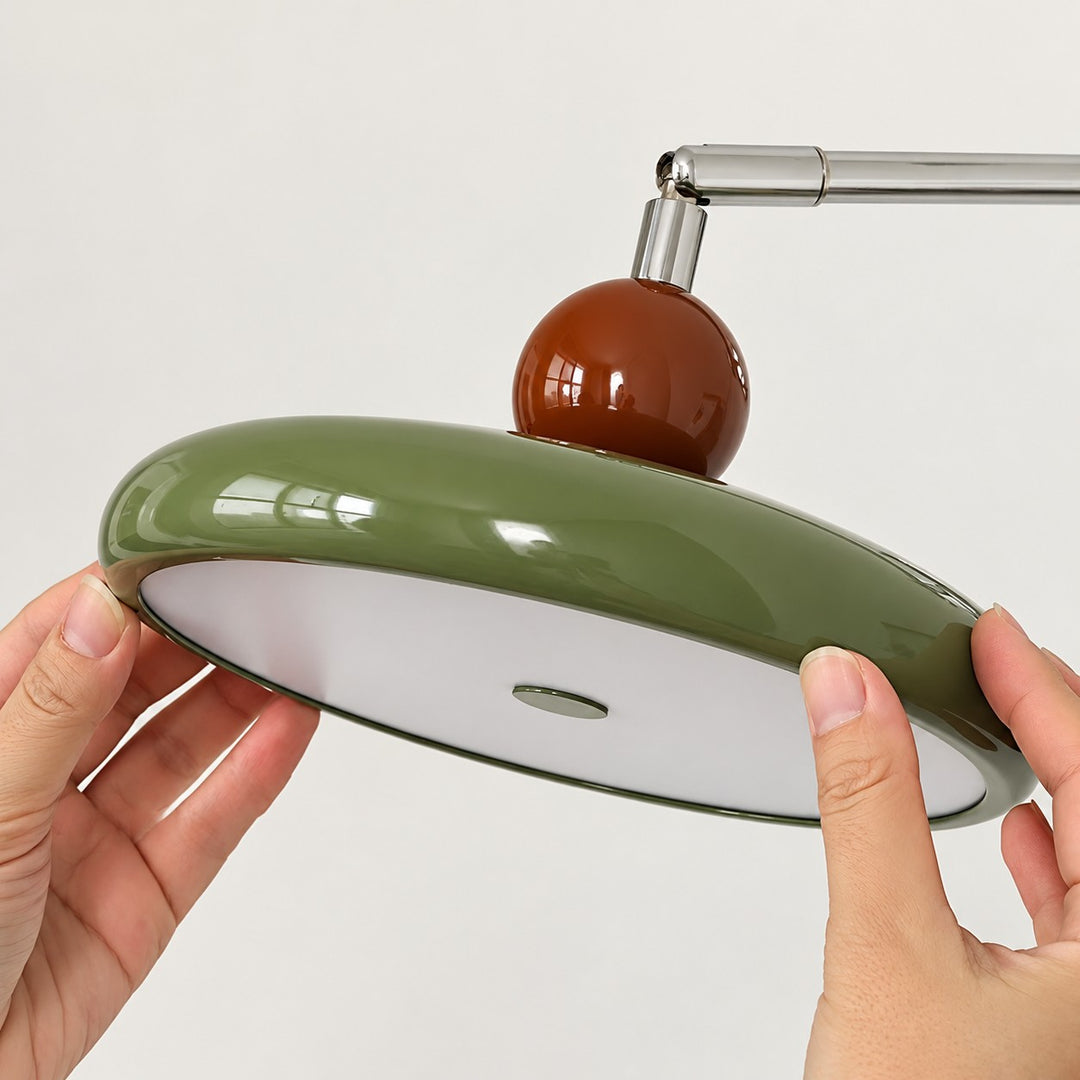 Adjustable Chrome Disc Plug-In Wall Lamp