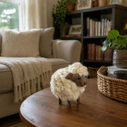 handmade wool felt sheep figurine