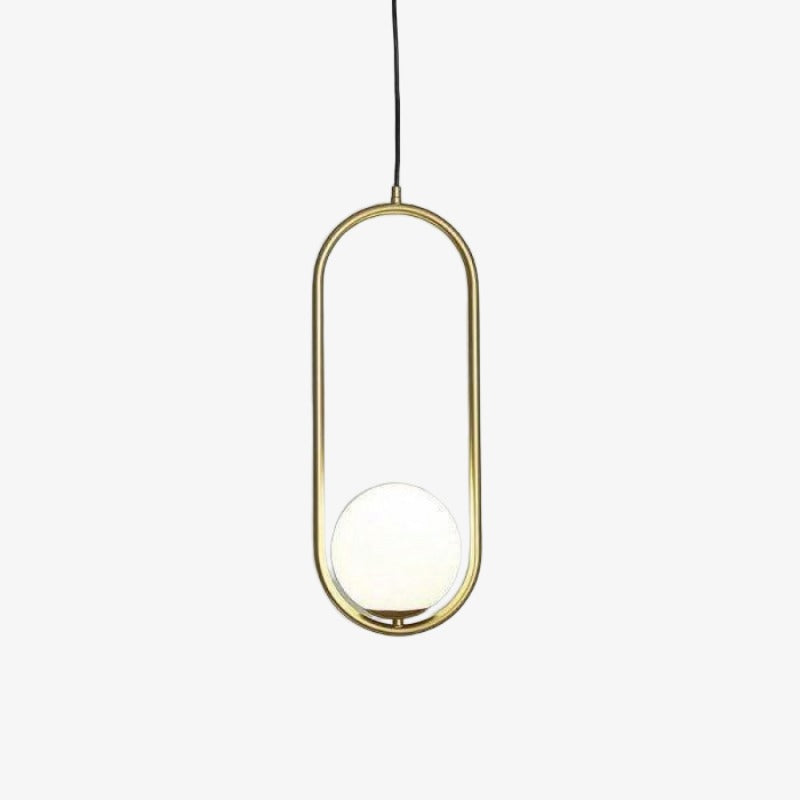 Suspension Moderne Halozen - Lampe Suspendue Décorative au Profil Ovale Doux pour Salon