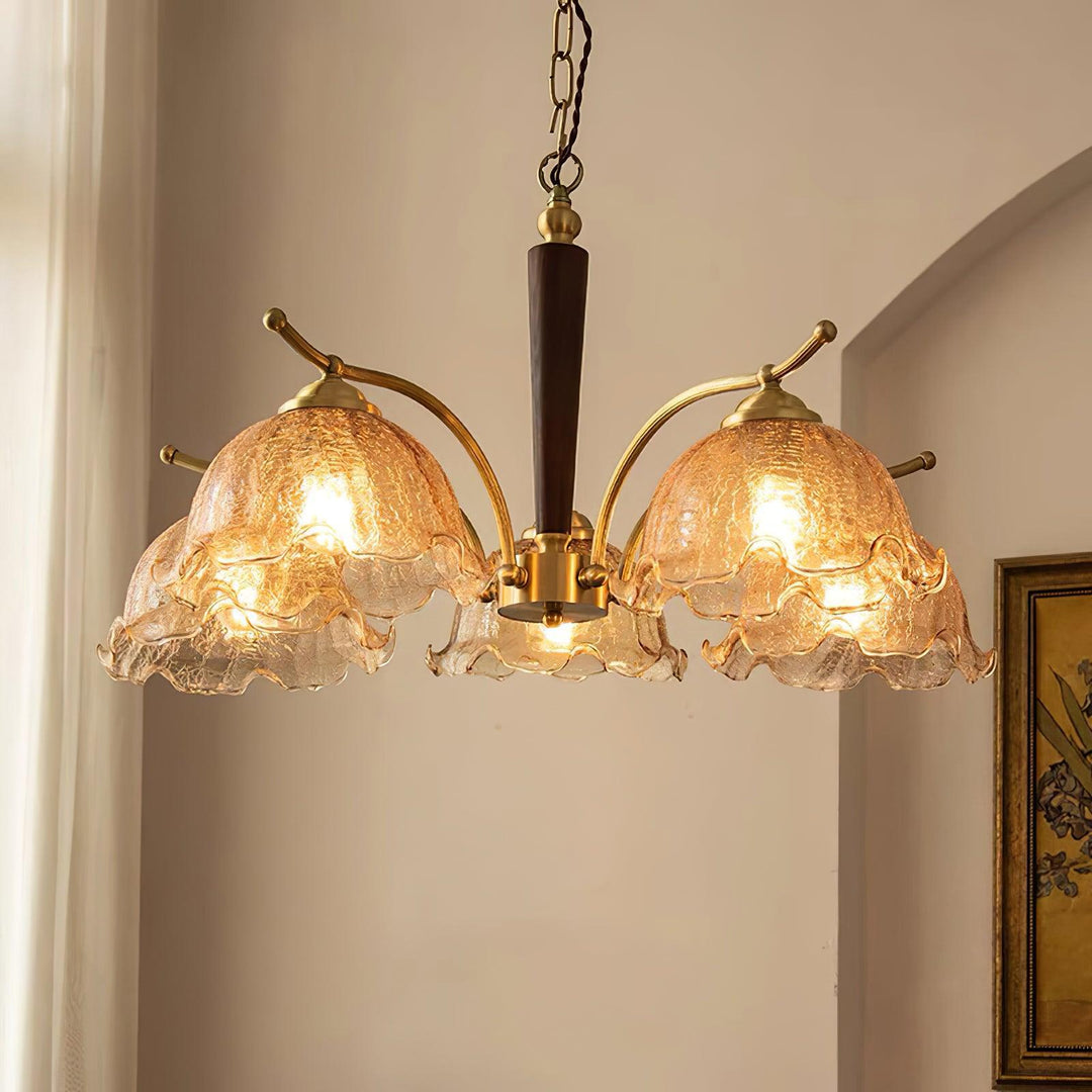 Lustre vintage en verre de Murano