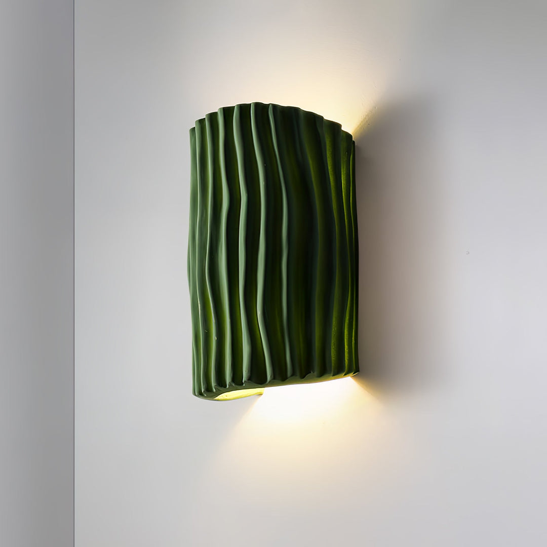 Luz de Pared de Resina Japandi Curva Claridad