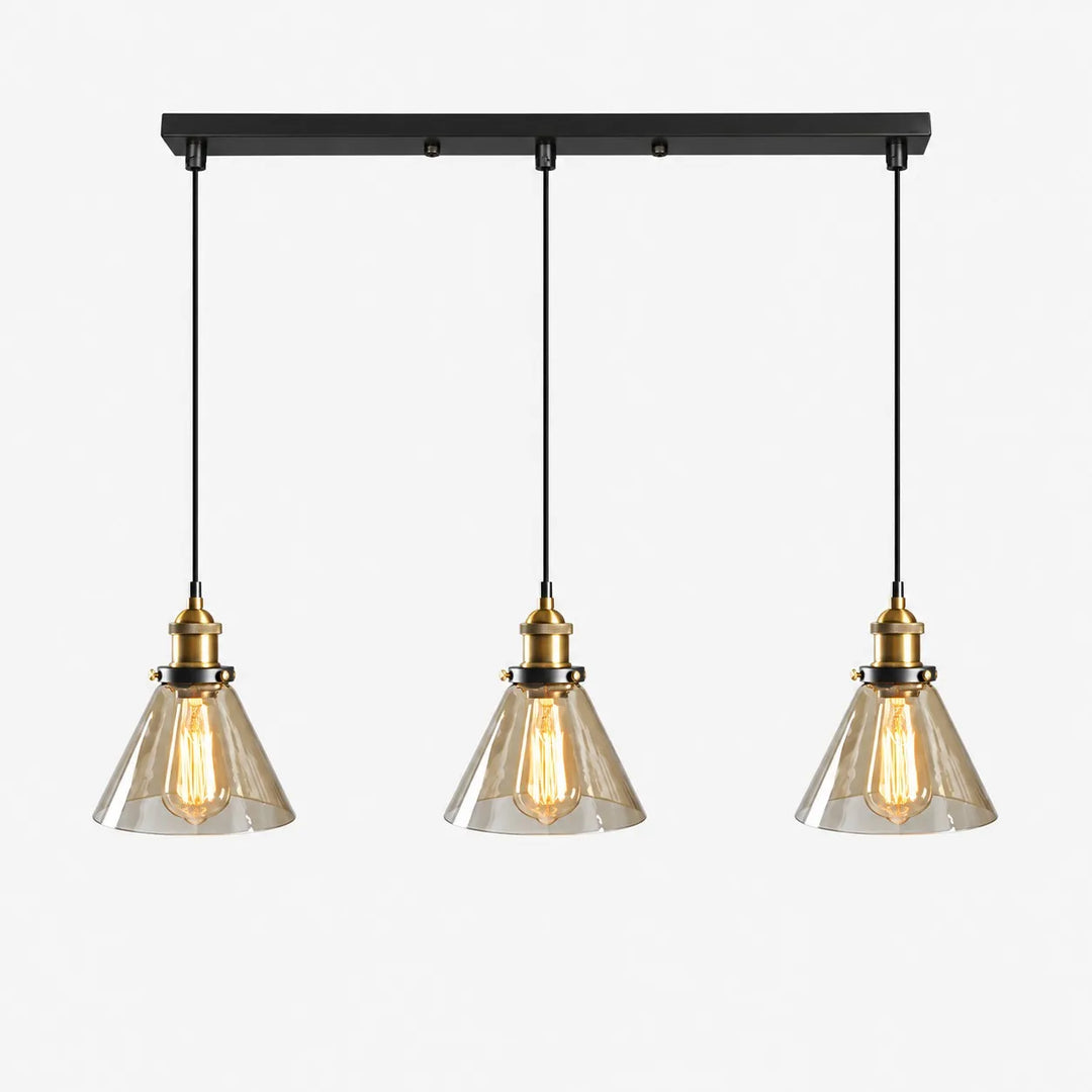 Industrial Glass Pendant Light