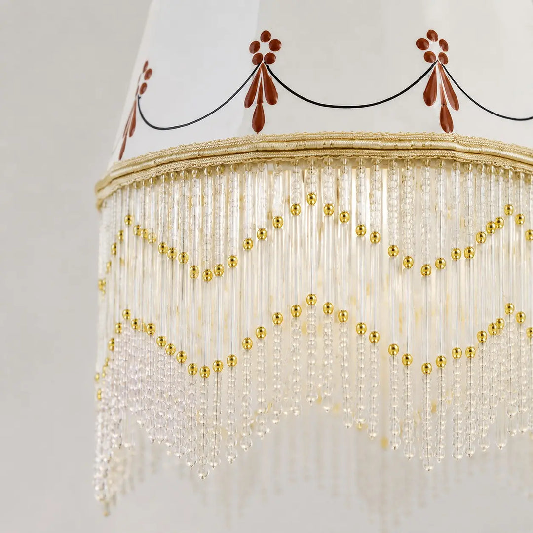 Decorative beaded tassel detail